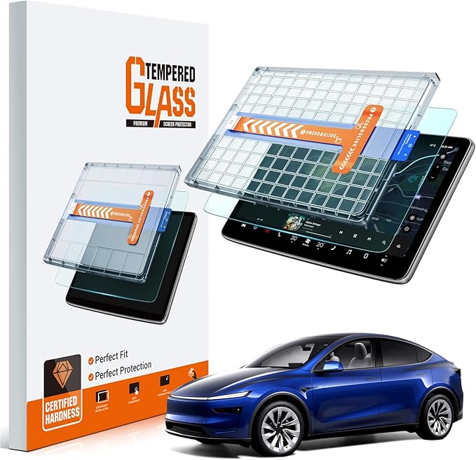 2026 Tesla Model Y Screen Protector 16" for Refreshed Juniper Premium/Performance - 16 Inch QHD Touchscreen - 2026 Model Y Premium/Performance Accessories [No More Glare& Fingerprint]Mil-Grade 9H