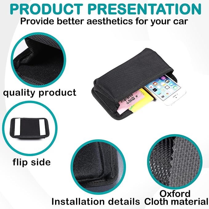 Car Seat Side Pocket Organizer Compatible with Ineos Grenadier 2020-2026 Oxford cloth material Left Side Organizer Cell Phone Pouch Sunglasses Holder Storage Tray Accessories (Black)