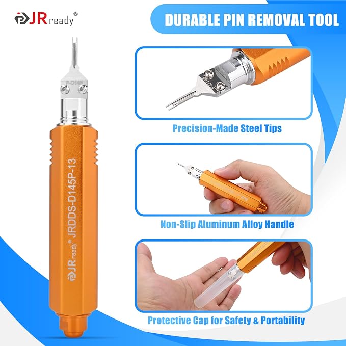 JRready ST5391 Molex Pin Extractor Tool Kit for MLX 6.35/.093”/.062”/Micro-Fit 3.0/Mini-Fit Jr Pin Removal Tool Electrical Computer Automotive Wire Connector Terminal Insertion Depinning Tools 6PCS