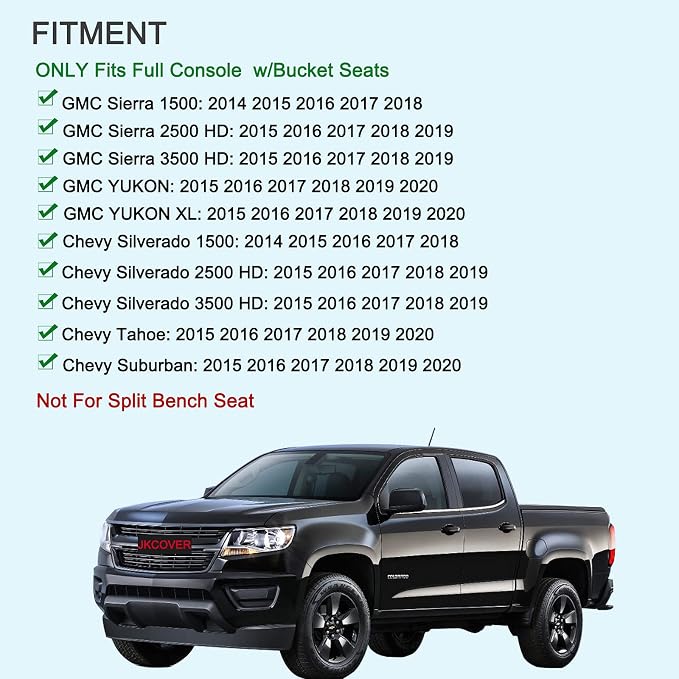 JKCOVER Haft-size Tray and Storage Drawer Tray Compatible with 2014-2018 Chevy Silverado/GMC Sierra 1500 Accessories