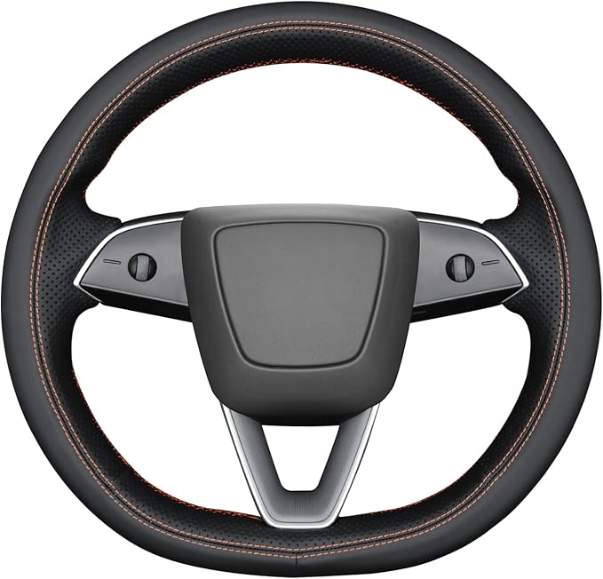 MEWANT Hand Sewn Steering Wheel Cover for Tesla Model Y Juniper Tesla Model 3 Highland 2025 DIY Steering Wheel Wrap