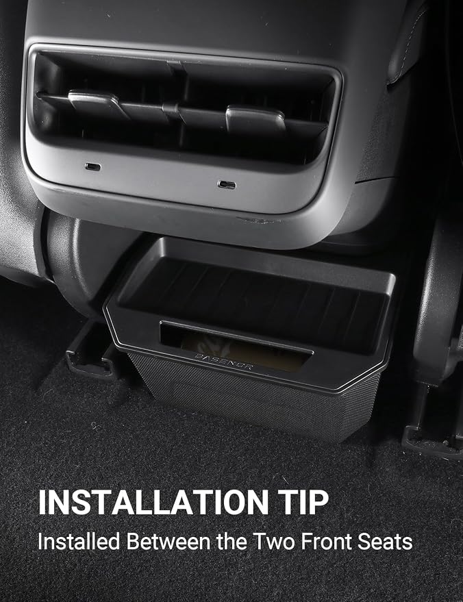 BASENOR Model 3 Rear Center Console Organizer and Control Lower Bottom Storage