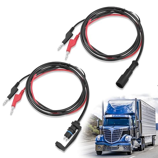 Heavy Duty Semi-Truck & Trailer ABS Diagnostic Multimeter Adapter Cable Kit, Pure Copper Core ABS Sensor Test Leads