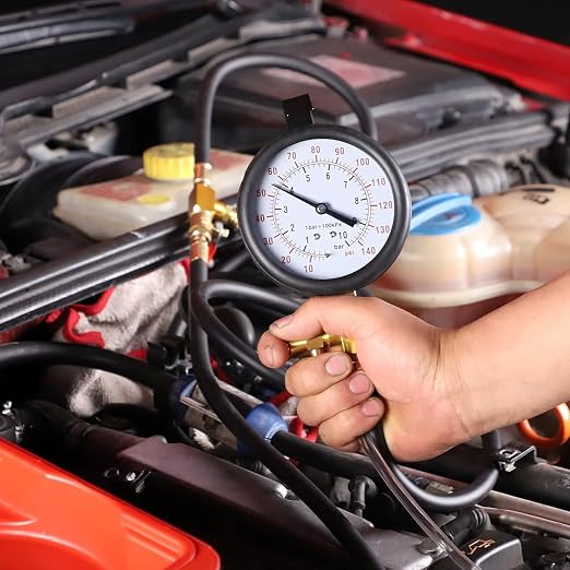 Digital Fuel Injection Pressure Tester TU-443 Multifunction Fuel System Pressure Gauge Fuel Injection Pressure Test Gauge for Petrol Engine Fuel Pressure Testers