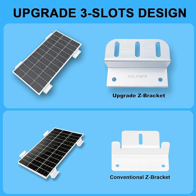 Z Brackets Solar Panel Mounting Kit (16 Pack) - Heavy Duty Corrosion-Resistant Aluminum for RV, Boat, Roof & Off-Grid Installations