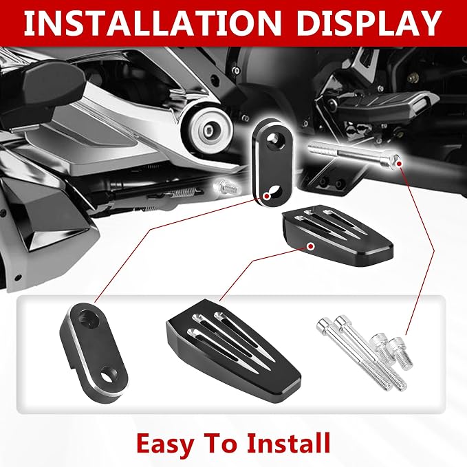3rd Pegs The Missing "Centre Peg" For Spyder F3 / F3-S / F3-T / F3-L 2015+ | CNC Cutting Aluminum,Adjustable,Provde Extra Positions for Feet,Help You to Get on/off Easily,Better Riding Experience