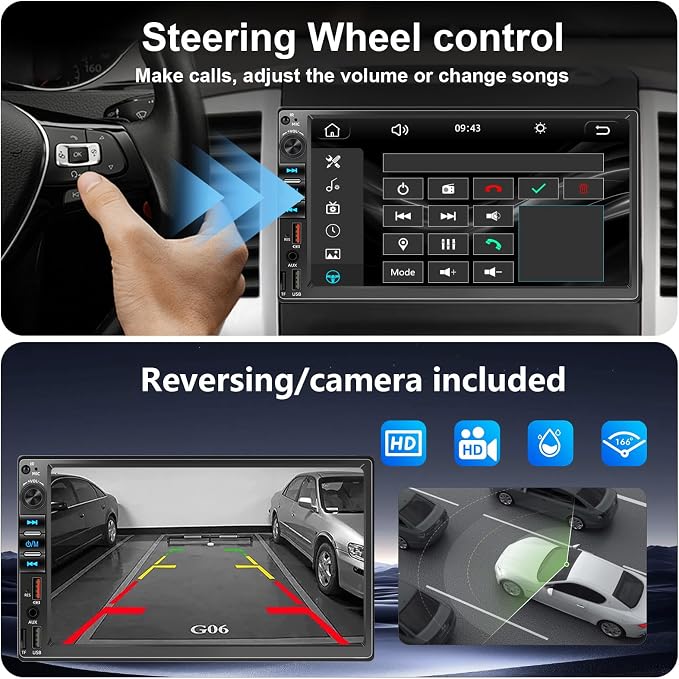 Car Radio Stereo Wireless Carplay Android Auto Navi for Toyota Tacoma Sienna1998-2004/4Runner Camry 1990-2002/Tundra Sequoia 2000 2001 2002/Land Cruiser 1991-2000
