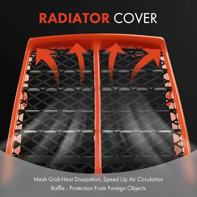 A-Premium Orange Plastic Gas Tank Side Covers with Grill | Compatible with Yamaha Banshee 350 1987-2006 2-PC Set