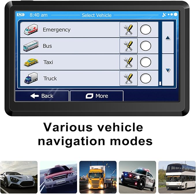 7-inch Car Navigation GPS ，GPS Navigation for Truck & RV & Car, Driver Alerts, Turn-by-Turn Directions, 2026 Map and Free Update Map