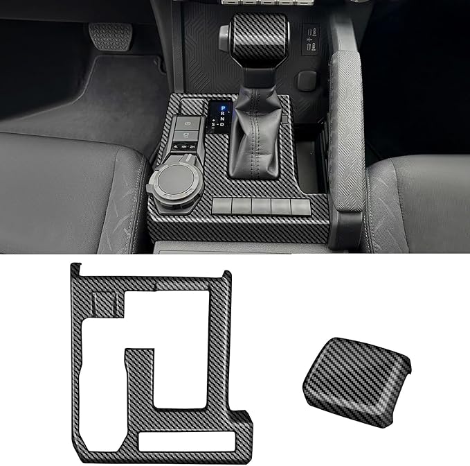 Interior Trim for Toyota Tacoma 2024-2026 Carbon Fiber Gear Shift Panel with Steering Wheel Trim