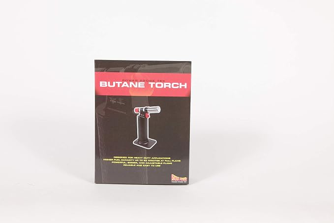 Power Probe Black Butane Torch (PPBT) [Car Test Tool, Electronic Ignition, Large Fuel Capacity, Adjustable Flame, for Soldering, Heat Shrinking]