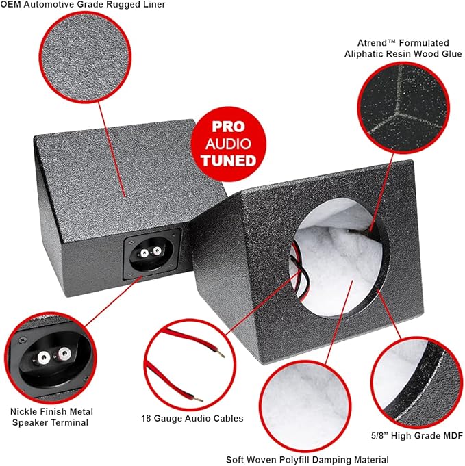 Atrend Bbox SCTL6.5PR 6.5” (pair) Pro Audio Tuned Speaker Enclosures