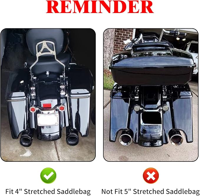 Saddlebag Liners Carpet Insert for 4 inch Tapered Hard Saddlebags Fit for Harley Touring Road King Road Glide Street Glide Electra Glide