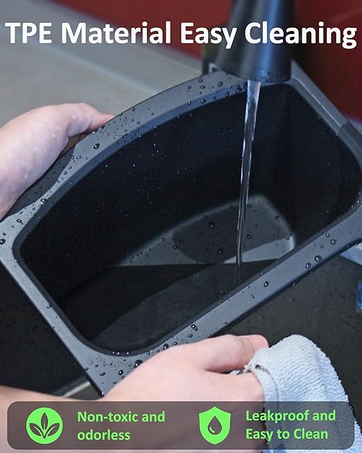 for Tesla Model Y Juniper Refresh 2026 2025 Rear Center Console Trash Can Garbage Bin, 2nd Row Under Seat Storage Box Organizer Tesla Y Accessories, Perfect Fit, TPE