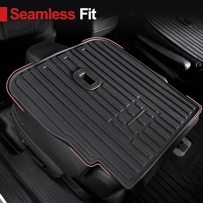 Second Row Backrest Mats for 2020-2025 Kia Telluride Accessories 7 Seater, All Weather TPE Back Seat Protector Replacement for Kia Telluride