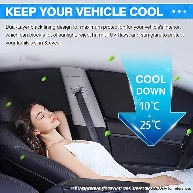 Side Window Sun Shades for Ford Explorer 2020-2025, Custom Fit, Driver & Passenger Side Windows for Max UV Protection, Heat Reduction & Privacy