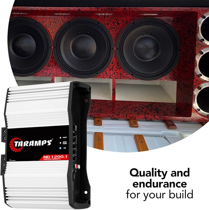 Taramps MD 1200.1 Channel 1200 Watts RMS 1 Ohm Car Amplifier