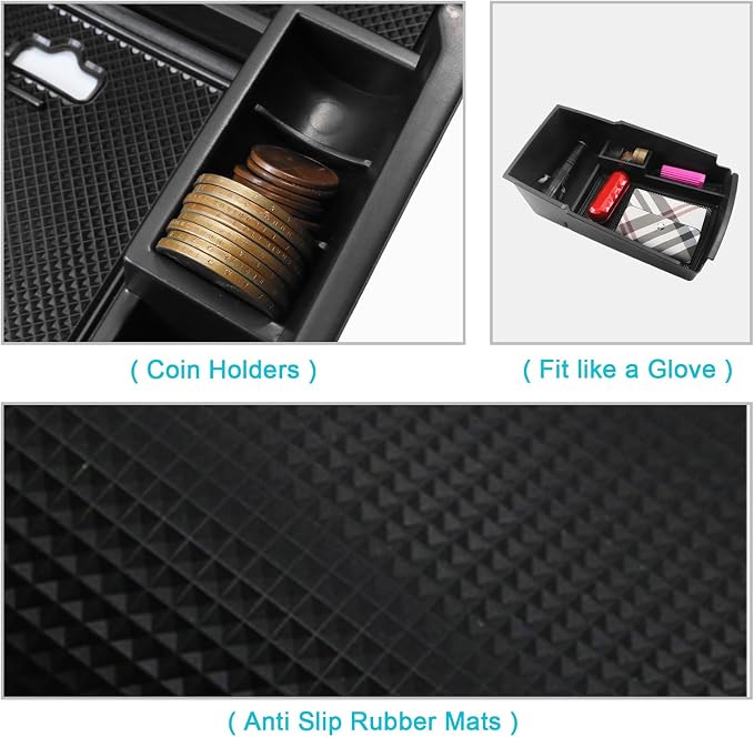 CDEFG Center Console Accessory Organizer for 2018 2019 2020 2021 Stinger, ABS Material Armrest Box Insert Tray Glove Secondary Storage Box