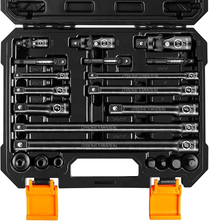 BOEN 21-Pc Tool Accessory Set and 8-Pc Adapter/Reducer Kit Bundle