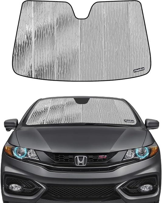 Pigenius Windshield Sunshade for Honda Civic Sedan 2012-2015, Reversible Silver/Black