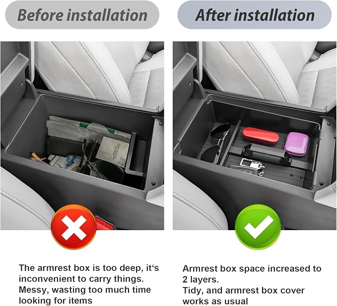 SKTU for 2025 2026 Nissan Murano Center Console Organizer for 2025 2026 Nissan Murano (SV/SL/Platinum) Console Tray Nissan Murano 2025 2026 Accessories ABS Durable Insert Console Organizer