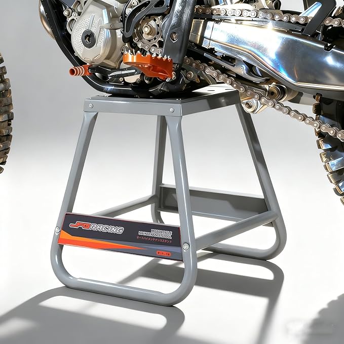 Dirt Bike Stand Detachable Stand Universal Anti-skid Maintenance Steel MX Heavy Duty for Most Motorcycle Dirt Bike Ebikes like Surron CR250 EXC 250 CRF230 YZ250F KX100 KLX110 and More-Gray