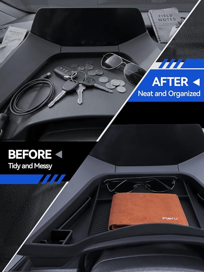 for Prius Dashboard Console Organizer 2023 2024 2025 2026 Toyota Prius Accessories Behind Screen Organizer Storage Box Console Dash Tray