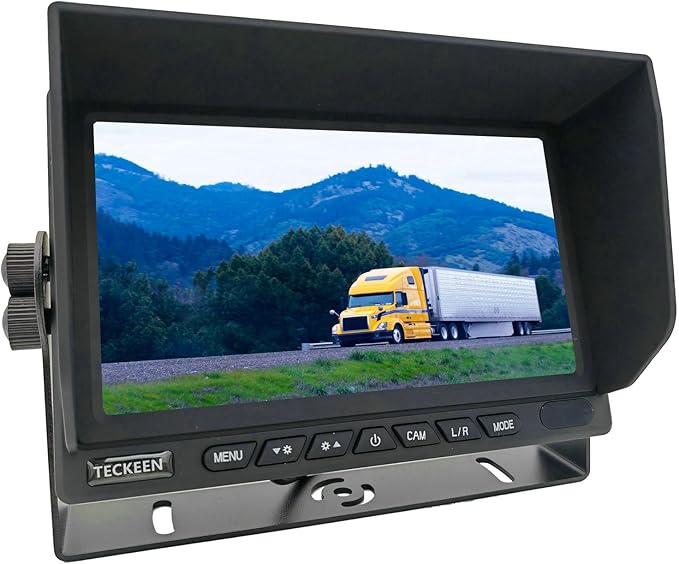 Truck Backup Camera System,Trailer Rearview cab cam Camera with 7 inch Monitor+ 4 PIN Camera Cable for Bus/Truck/Van/Trailer/RV/Camper/Motor Home/Vehicle