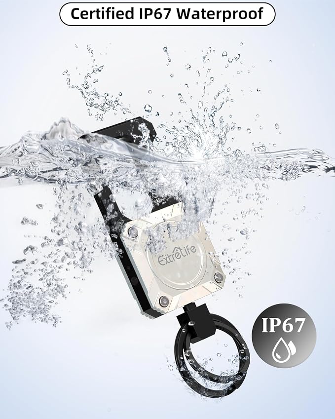 ExtreLife Keychain, Works with Apple Find My, Bottle Opener, Carabiner Car Key Chains with Gps Tracker