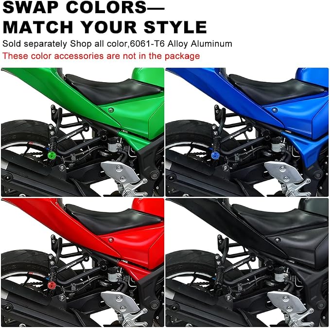 Xitomer Steel Subcage Compatible with YZF R3 2015-2025 YZF-R3, MT03 2020-2025 MT-03 Rear Footrests Subcage Motorcycle Passenger Peg Guard Peg Support Stunt Protection