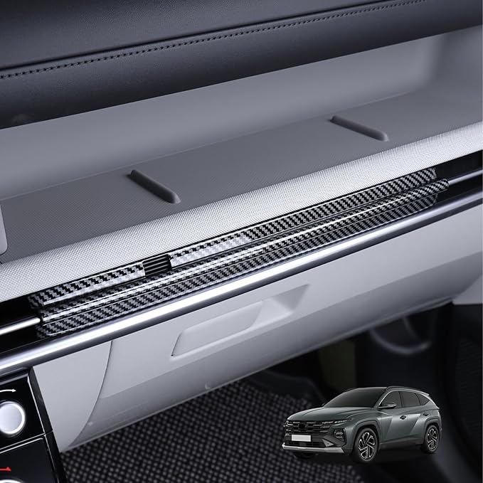 Co-Pilot Air Vent Cover Trim Compatible with Hyundai Tucson 2025 Accessories (Carbon Fiber Pattern)