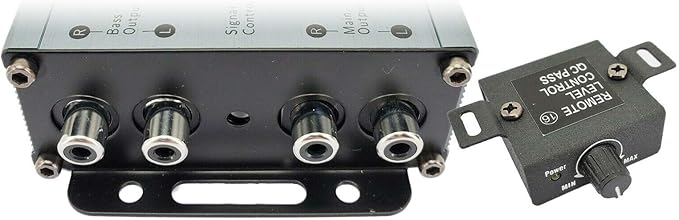Gravity GR-DBE 2-Channel Premium Line-Out Converter with Digital Bass Enchancer with Knob/Dual Amplifier / 9.5 Volt Pre-Amp Outs/Level Matching Controls