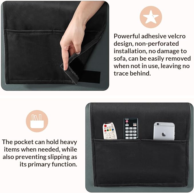 Head Recliner Pillow Adjustable Shredded Memory Foam Headrest Pillow for Recliners,Non-Slip Velvet Cushion for Pain Relief Neck Support Pillow for Travel Home Recliner Sofa Armchair (Black)