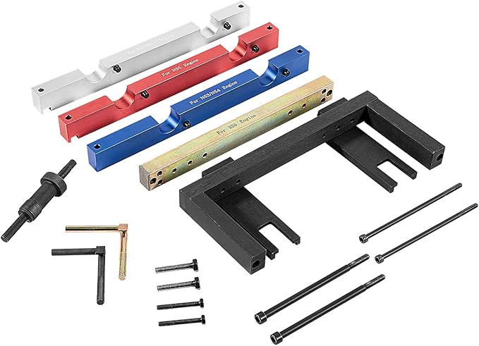 E-cowlboy Fit for BMW Timing Tool kit Master Engine Timing Vanos Cam Camshaft Locking Tool,Crankshaft Flywheel Alignment Tool Kit Compatible for BMW 2.5L 3.0L N51 N52 N53 N54 N55 Engines