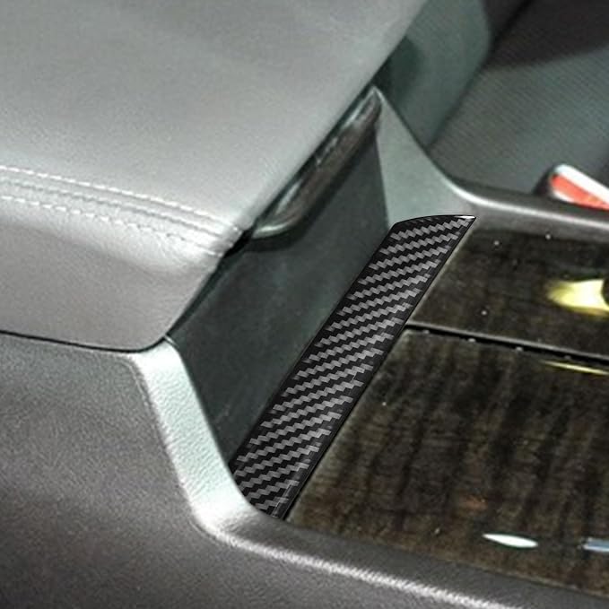 Black Soft Carbon Fiber car Interior armrest Box Lower Decoration 1/Piece Decorative Sticker Suitable for Acura TSX 09-14 Carbon Fiber car Interior