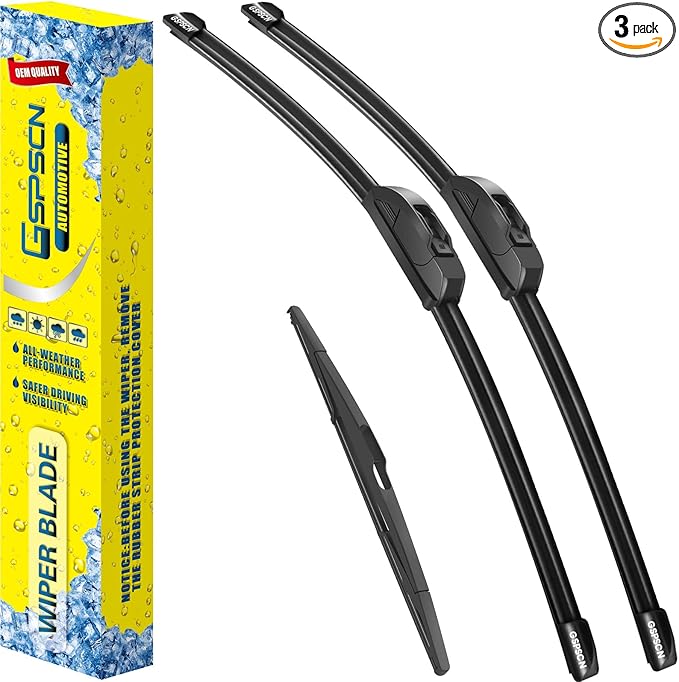 GSPSCN 3 Wipers Replacement for Nissan Versa 2011 2010 2009 2008 2007，Original Equipment Windshield Wiper Blades 26"+14"+14" (set of 3) J hook