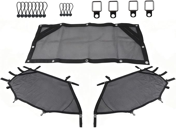 for ATV/UTV Window Net Rear Roll Cage Mesh Guard + Right + Left Window Shade Shield Net Cover for Polaris RZR 570 800 800s 900 Turbo s 1000 RZR XP Polaris Ace 2015-2019