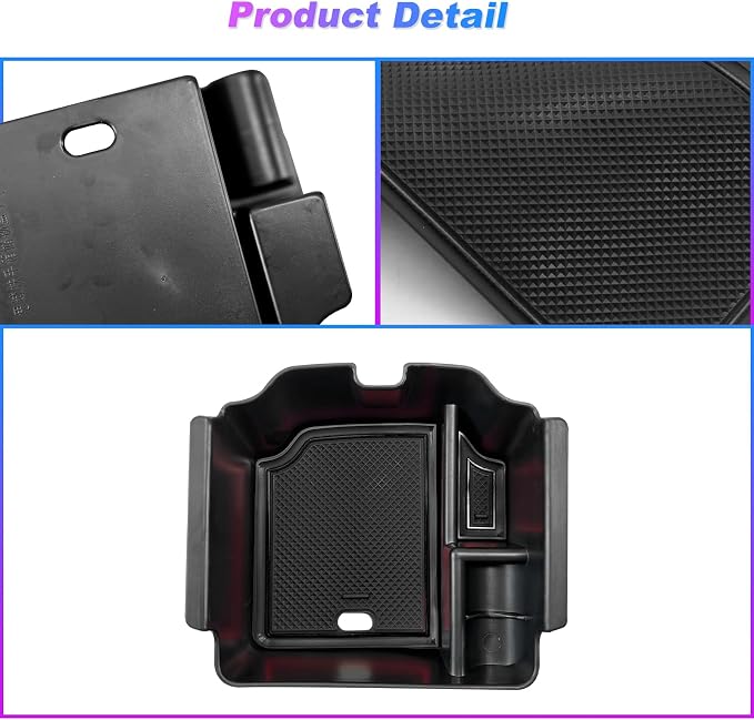SXCY 2023-2025 2026 Acura Integra 2022-2025 2026 Civic Si Center Console Organizer Tray for Civic 11th Gen 2023-2026 Civic Si Hatchback Manual Armrest Console Organizer Civic Si Storage (black)