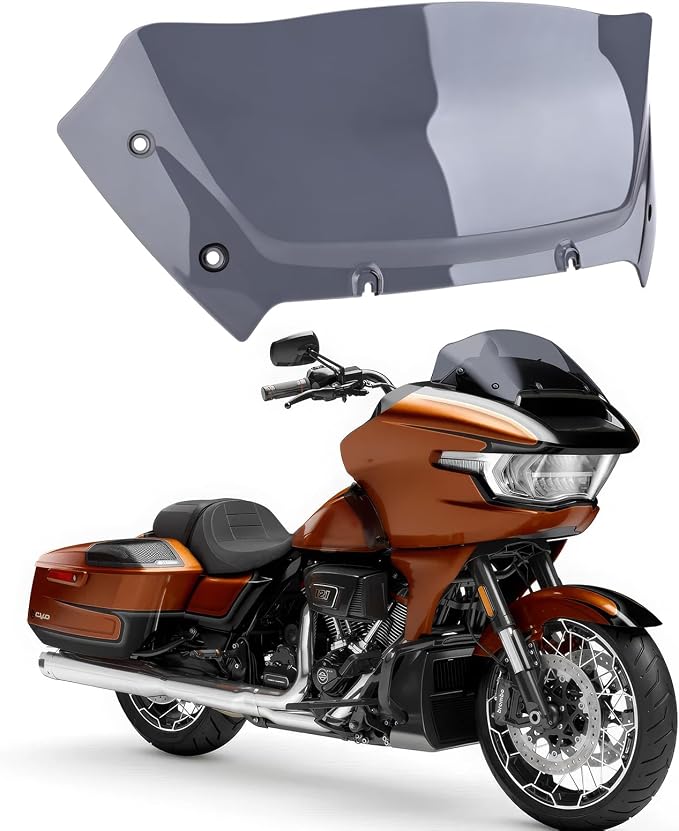 9" Windshield, Windscreen Air Deflector Compatible for Harley CVO Road Glide FLTRXSE 2023-Later, CVO Road Glide ST FLTRXSTSE 2024-Later, Road Glide FLTRX 2024-Later (Smoke)