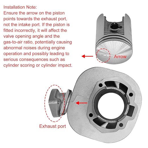 FLYPIG 11210-40B01 82cc Engine Piston Cylinder Gasket Head Kit | For Suzuki Quadsport LT80 1987-2006, For Kawasaki KFX80 2003-2006, 11111-40B00