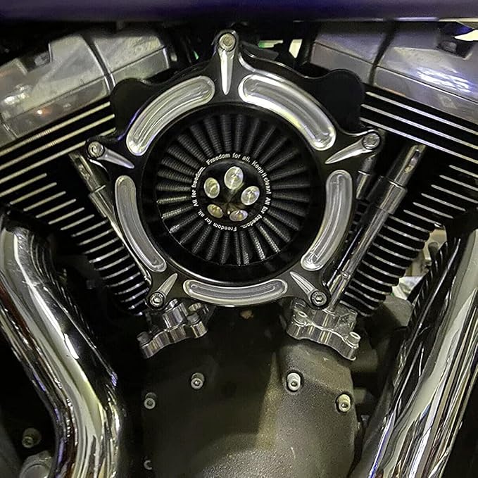 For harley air cleaner filter Sportster Softail Touring street road king glide Dyna for harley davidson air intake filters (Contrast Cut - Gray Filter, B-For Softail/Dyna 93-15 ，Touring 01-07)