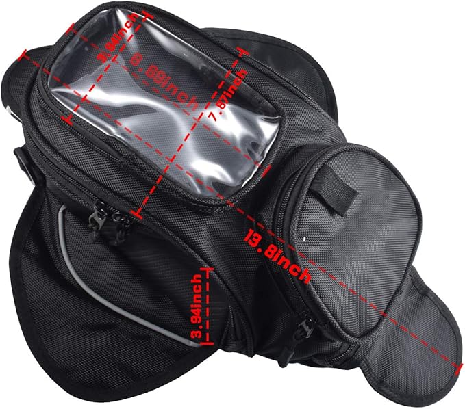 KATUR Motorcycle Gas Oil Fuel Tank Bag Universal Waterproof Oxford Fabric with Strong Magnetic Motorbike Bag Compatible with Harley Honda Yamaha Suzuki