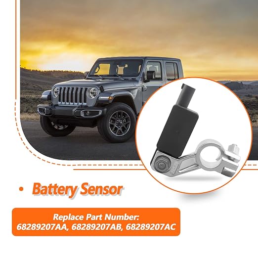 Battery Sensor Fit for Jeep Wrangler 2018-2025 Gladiator 2020-2025 for Ram 1500 2019-2024 Replace 68289207AA 68289207AB 68289207AC