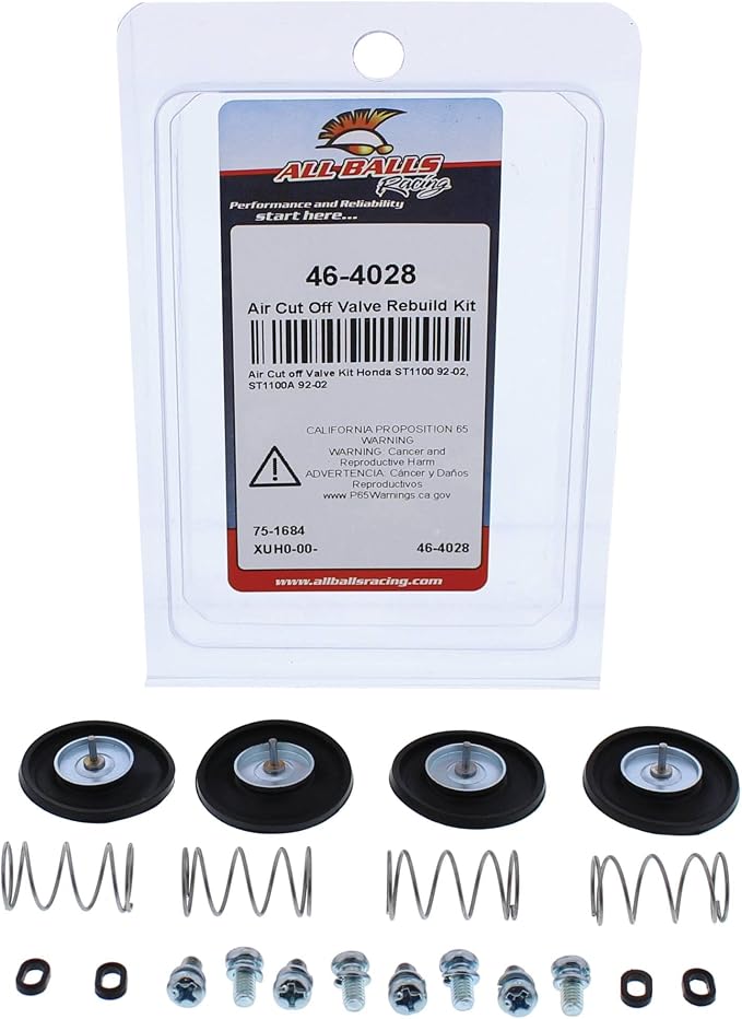 All Balls Racing Air Cut Off Valve Rebuild Kit 46-4028 Compatible With/Replacement For Honda ST1100 1992-2002, ST1100A 1992-2002