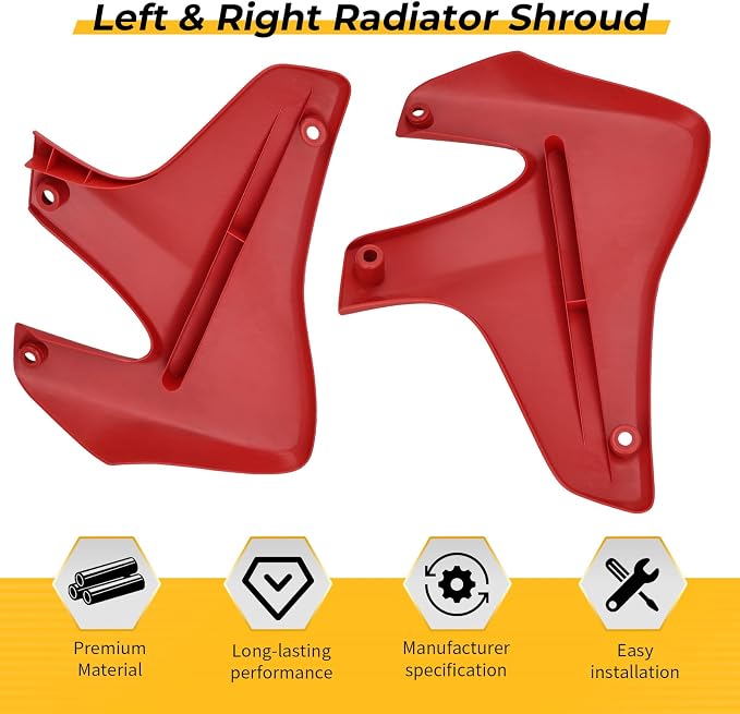 M MATI Left & Right Radiator Shroud for Honda XR650R 2000-2007 19072-MBN-A30ZA 19071-MBN-A30ZA 19072-MBN-A10ZA 19071-MBN-A10ZA