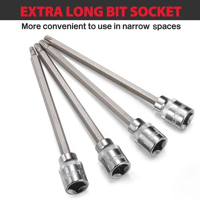 32-Piece Allen Socket Set and 15-Piece Torx Bit Socket Set