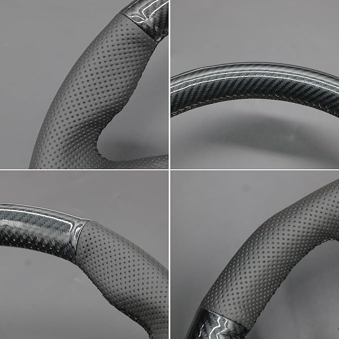 MEWANT Steering Wheel Covers for Dodge Ram 1500 TRX 2021-2024 Hand-Stitched Steering Wheel Wrap