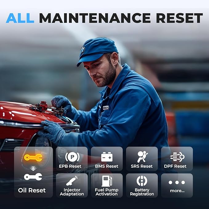 AUTOPHIX 7610P+ Fit for VW Audi, Full System Diagnostic Tool, All Reset Service, Fit for Volkswagen Audi Skoda Seat, Full OBD2 Code Reader with Battery Registration Oil Reset