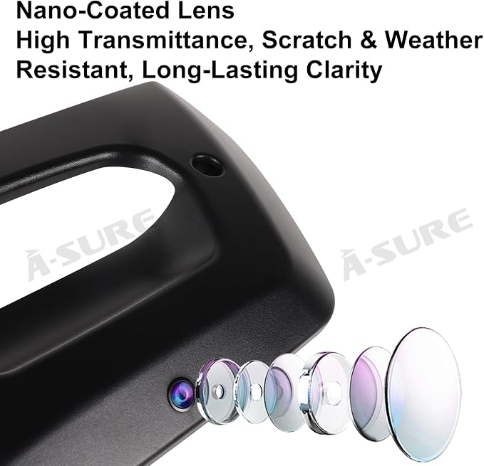 ASURE Backup Camera Tailgate Handle for Chevrolet Avalanche 2001-2006 | 1080P HD, 170° Wide View, Starlight Night Vision, IP68 Waterproof, RCA/CVBS, No-Drill Fit, Parking, Reversing & Towing