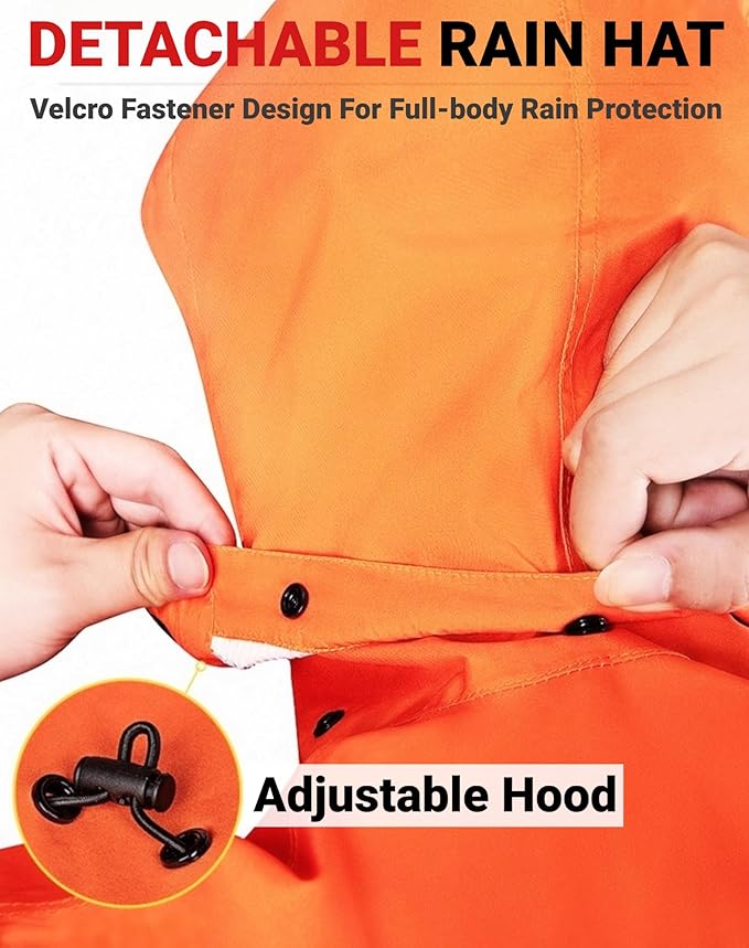 Motorcycle Rain Suit Waterproof Breathable Work Rain Jacket Pants Reflective Raincoat 2 Pieces Rainwear for Men